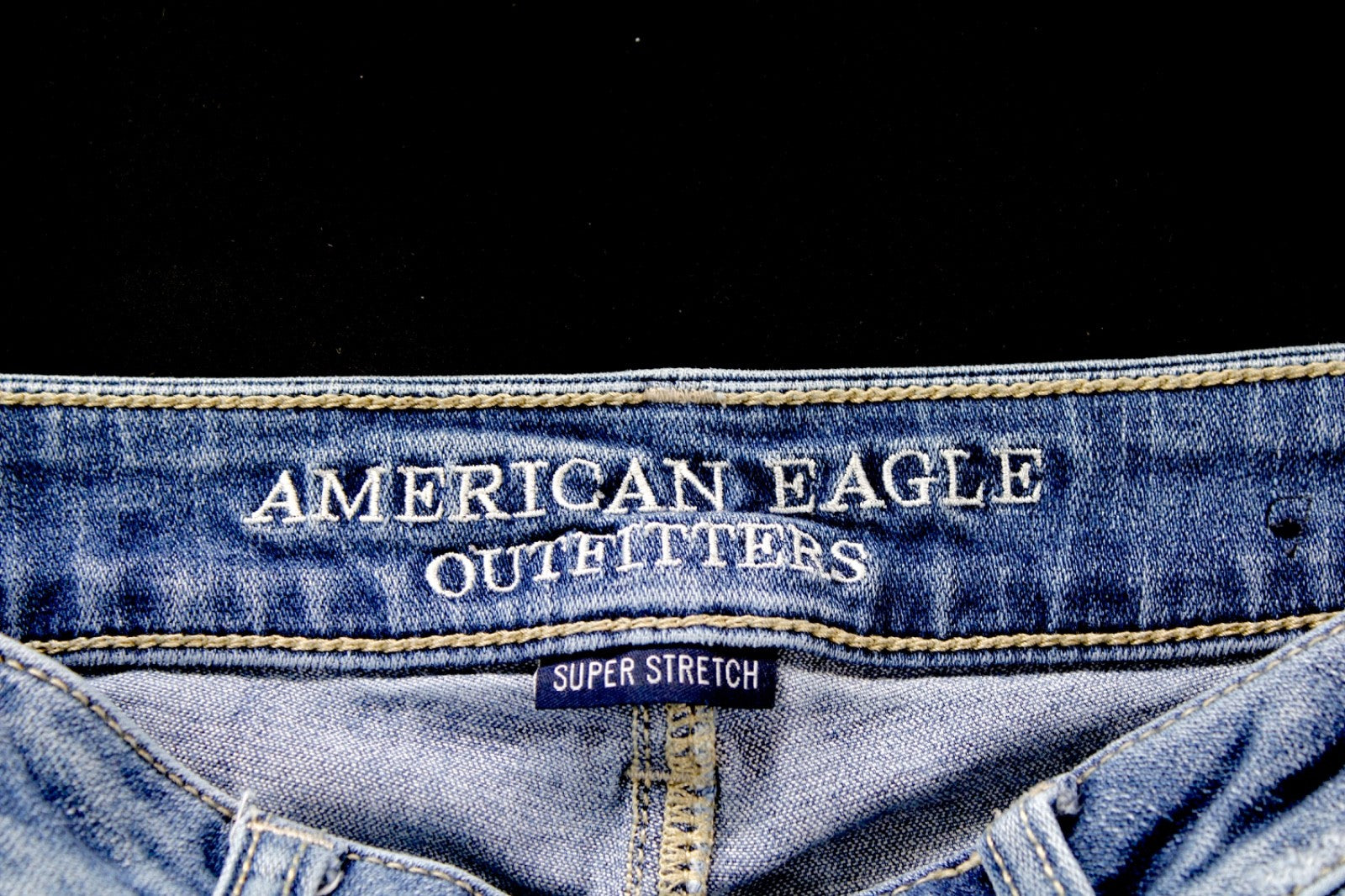 American Eagle Outfitters Jeans Women Size 6 Blue Denim Super Stretch Distressed